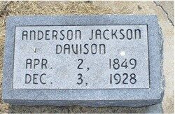 Headstone of Anderson Jackson Davison (1849–1928)