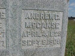 Headstone of Andrew Galbraith McCanse