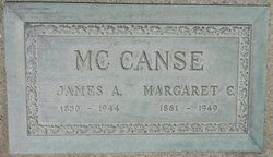 Shared Headstone of James A. and Margaret C. McCanse